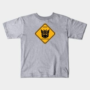 Danger Decepticons Road Sign Kids T-Shirt